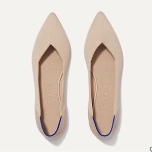 Rothy’s Pointed-toe Flat in Soft Beige Size 6.5